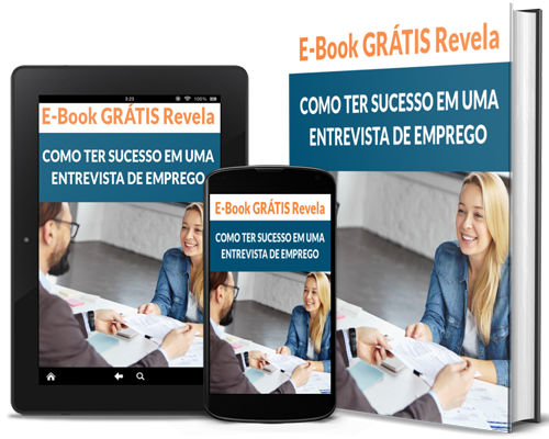 MOCKUP CAPA EBOOK COMO TER SUCESSO EM UMA ENTREVISTA DE EMPREGO AGILE CURRICULO FAIXA AZUL 540X400 PNG