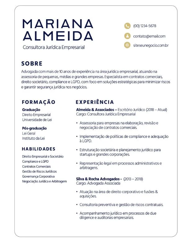 Curriculo Mariana Almeida sem foto Consultora Jurídica ADOB Empresarial Agile Curriculo 620x780 webp